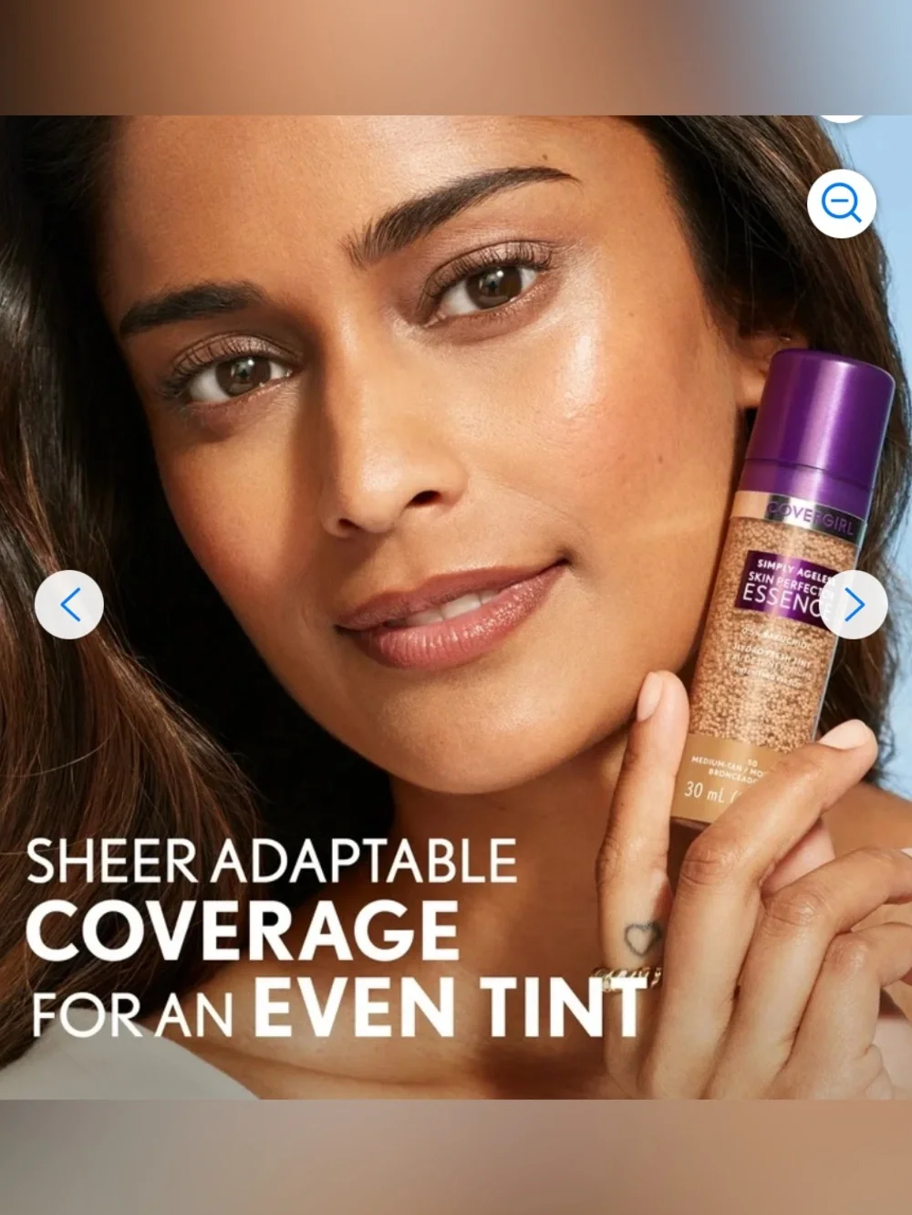 COVERGIRL Simply Ageless Skin Perfector Essence — Purple Cap, 20-Light Shade NWT